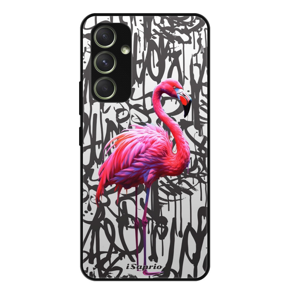 Lesklé puzdro Exclusive iSaprio - Flamingo Graffiti - Samsung Galaxy A54 5G