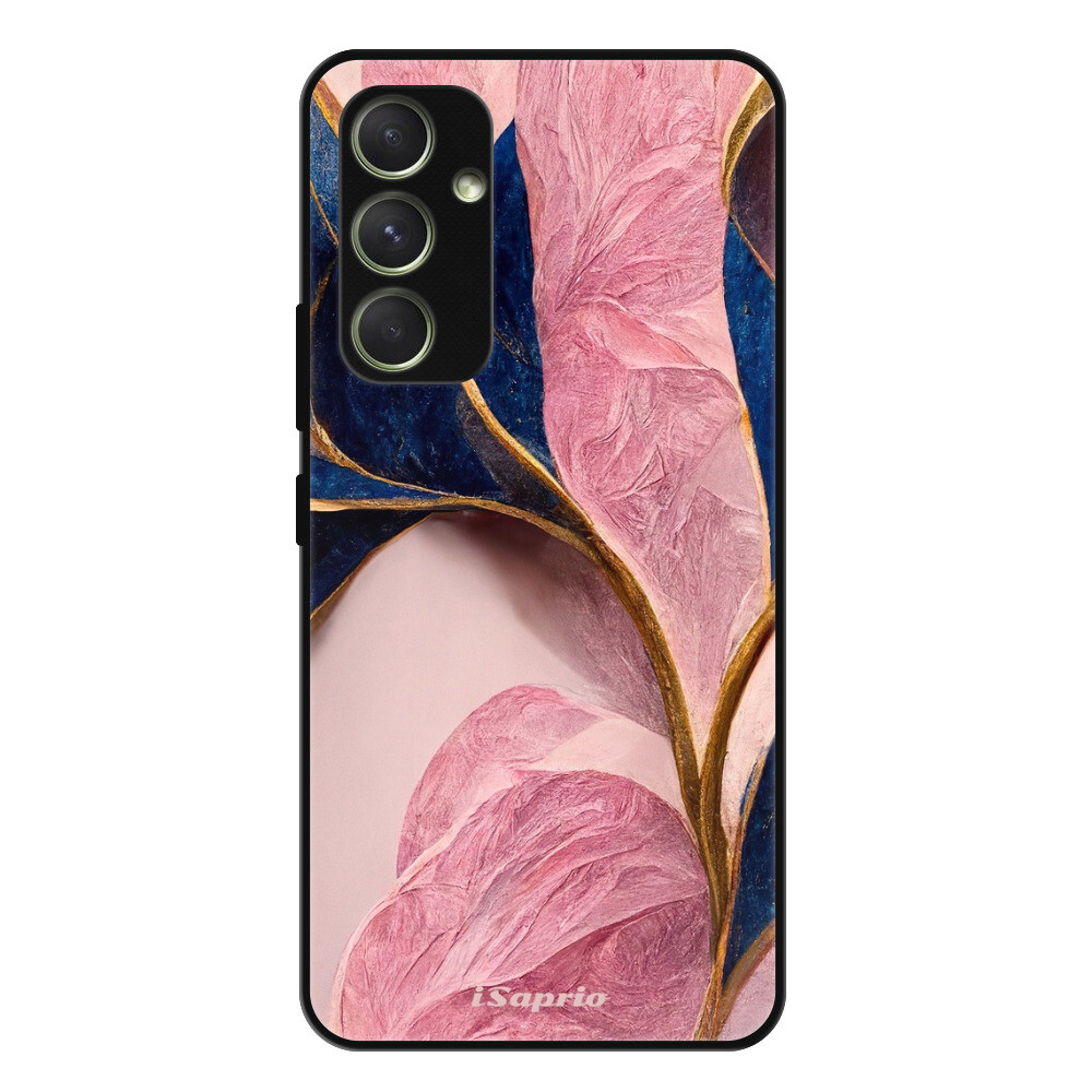 Lesklé puzdro Exclusive iSaprio - Pink Blue Leaves - Samsung Galaxy A54 5G