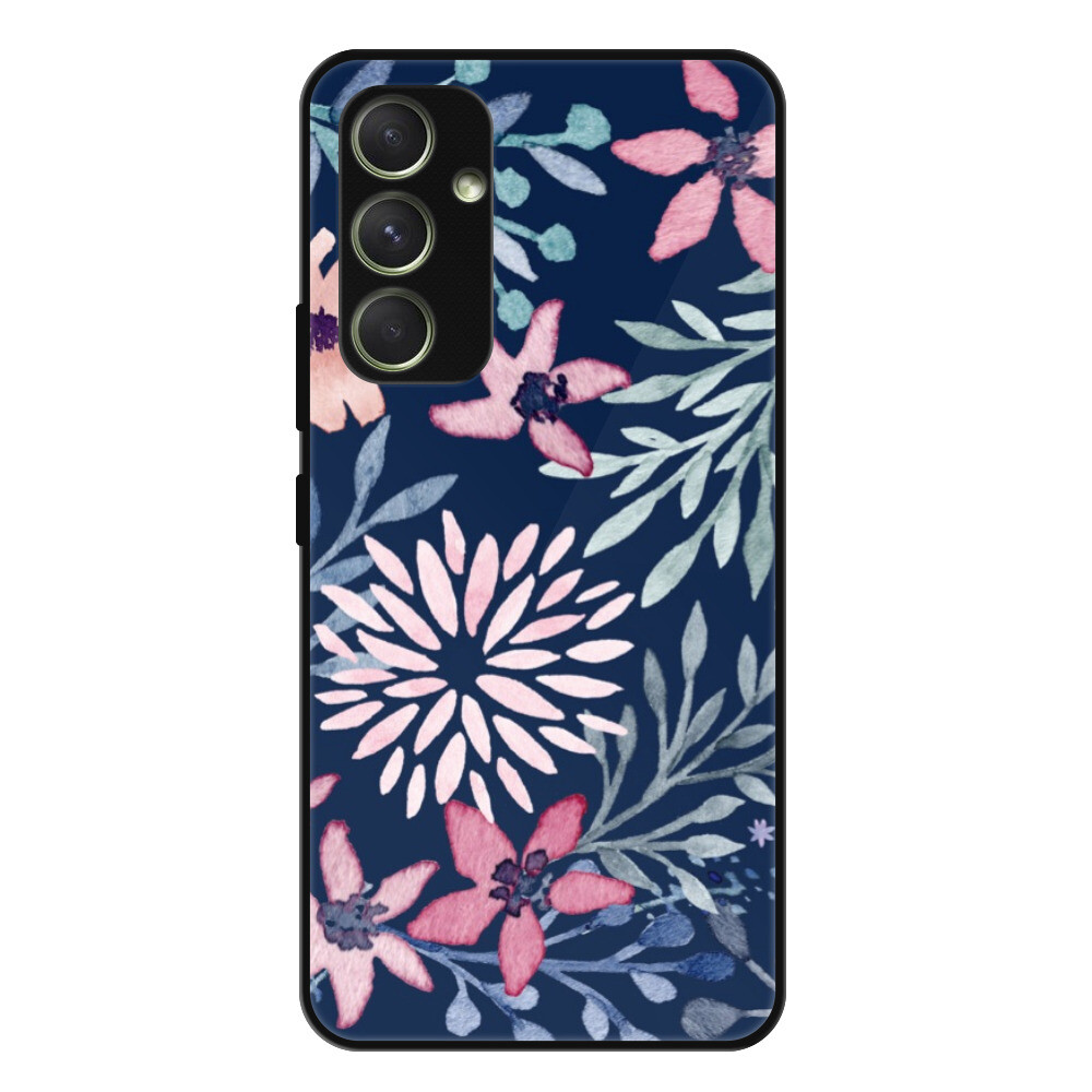 Lesklé puzdro Exclusive iSaprio - Leaves on Blue - Samsung Galaxy A54 5G