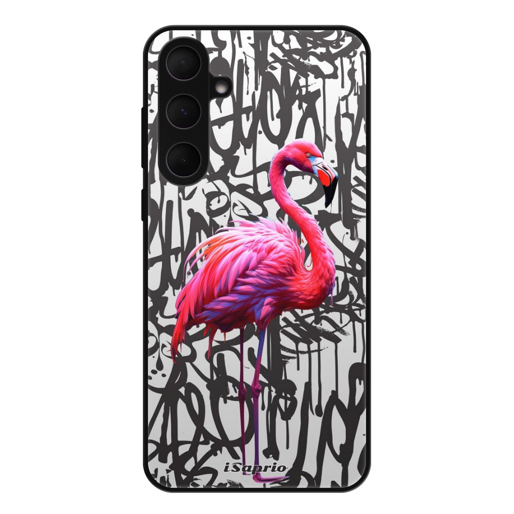 Lesklé puzdro Exclusive iSaprio - Flamingo Graffiti - Samsung Galaxy A55 5G