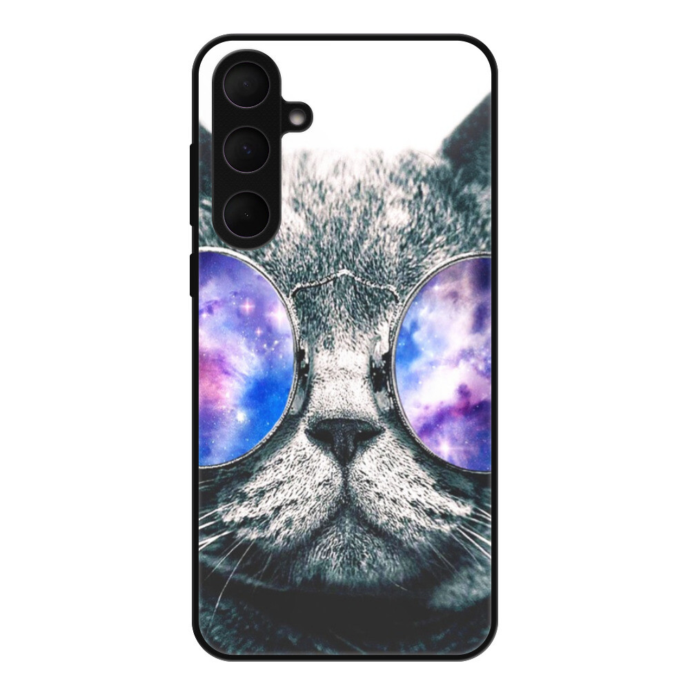 Lesklé puzdro Exclusive iSaprio - Galaxy Cat - Samsung Galaxy A55 5G