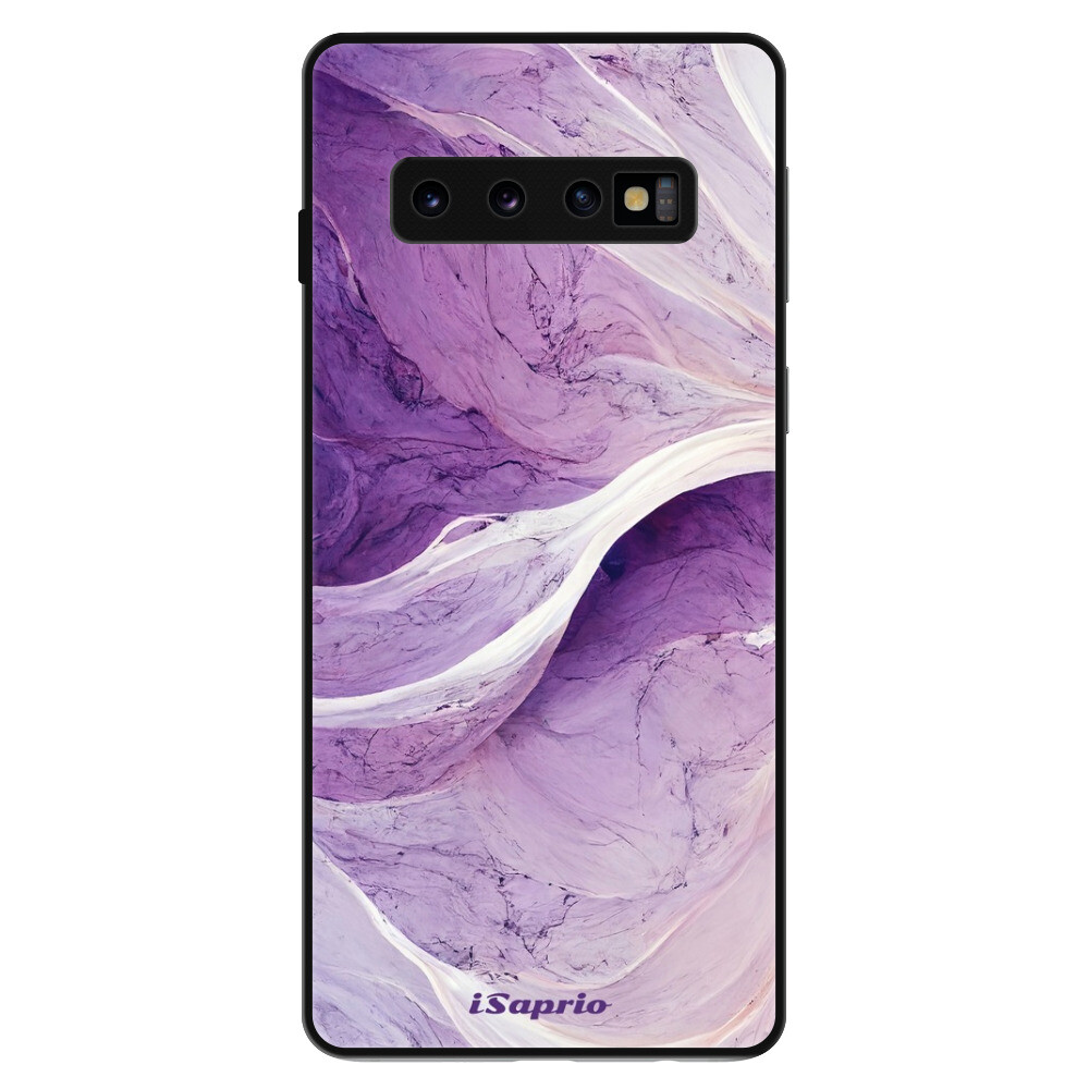 Lesklé puzdro Exclusive iSaprio - Purple Paint 10 - Samsung Galaxy S10