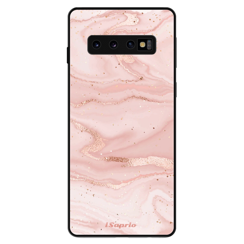 Lesklé puzdro Exclusive iSaprio - RoseGold Marble 10 - Samsung Galaxy S10