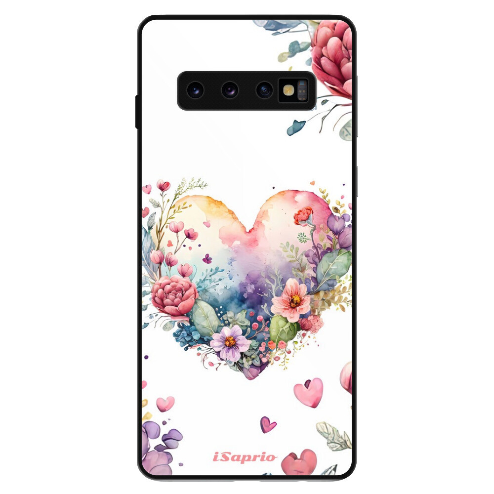 Lesklé puzdro Exclusive iSaprio - Floral Heart - Samsung Galaxy S10