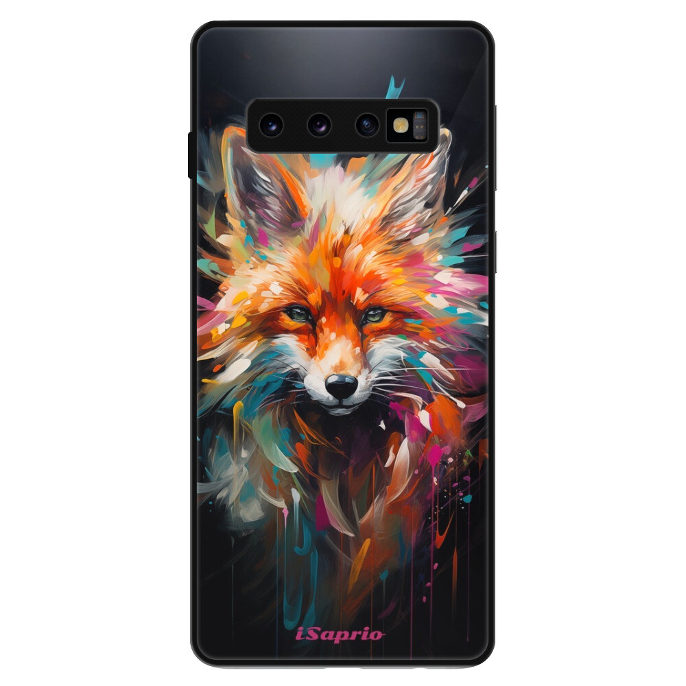 Lesklé puzdro Exclusive iSaprio - Neon Fox - Samsung Galaxy S10
