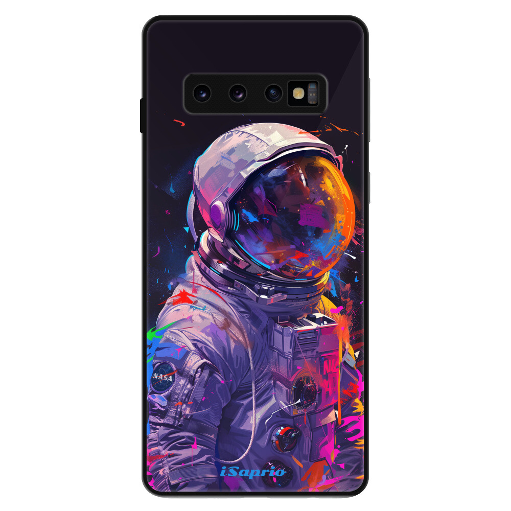Lesklé puzdro Exclusive iSaprio - Neon Astronaut - Samsung Galaxy S10