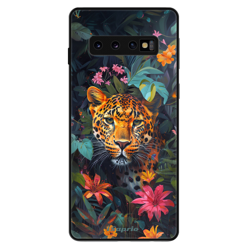 Lesklé puzdro Exclusive iSaprio - Flower Jaguar - Samsung Galaxy S10