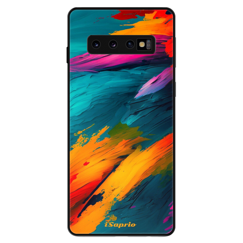 Lesklé puzdro Exclusive iSaprio - Blue Paint - Samsung Galaxy S10