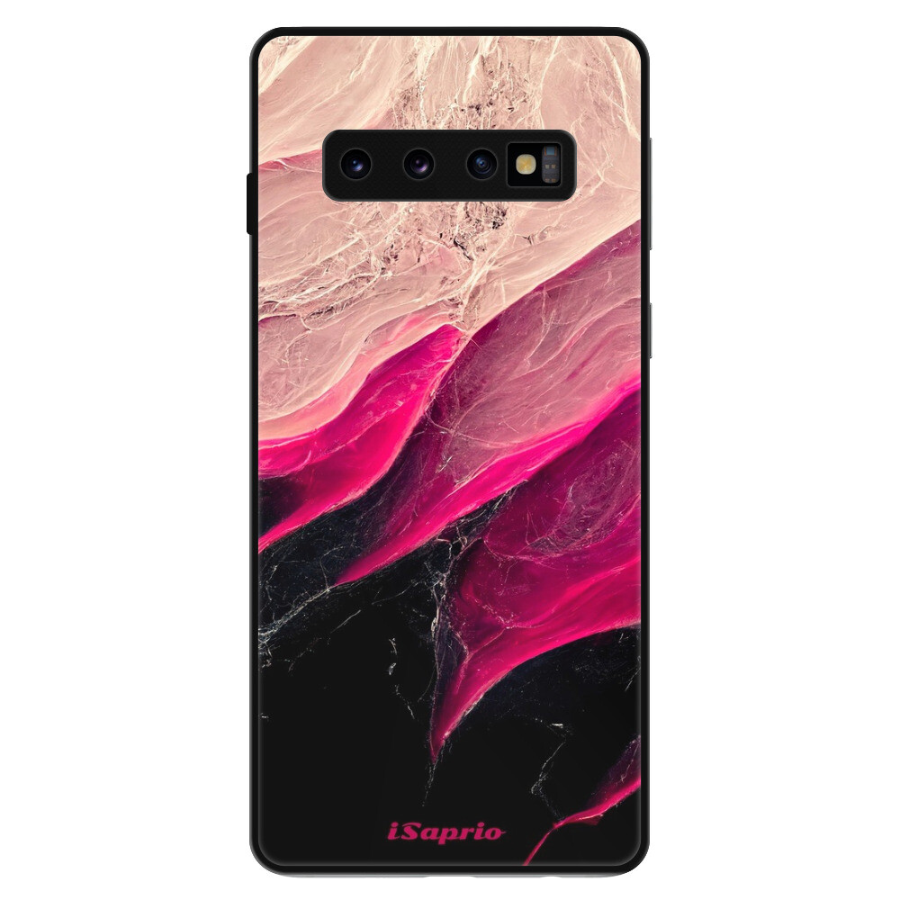 Lesklé puzdro Exclusive iSaprio - Black and Pink - Samsung Galaxy S10