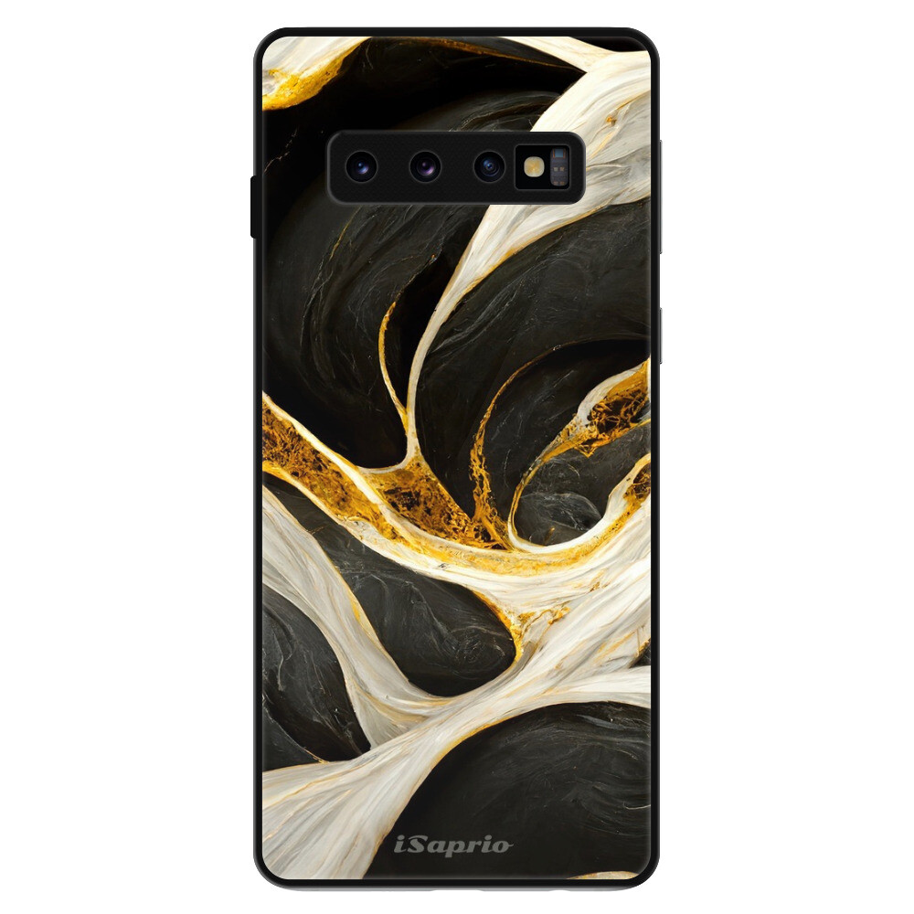 Lesklé puzdro Exclusive iSaprio - Black and Gold - Samsung Galaxy S10