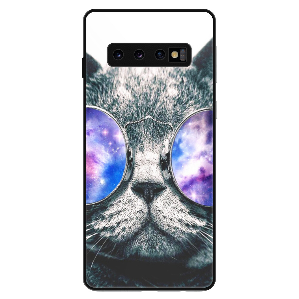 Lesklé puzdro Exclusive iSaprio - Galaxy Cat - Samsung Galaxy S10