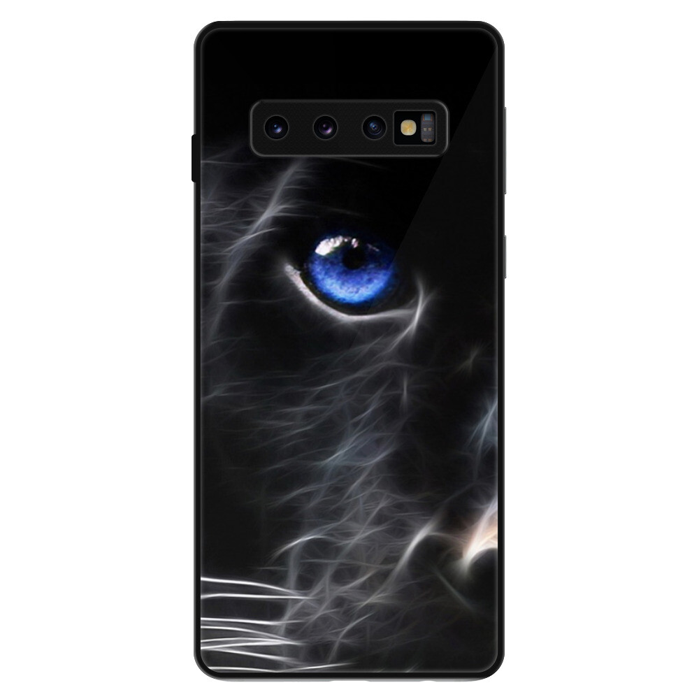 Lesklé puzdro Exclusive iSaprio - Black Puma - Samsung Galaxy S10