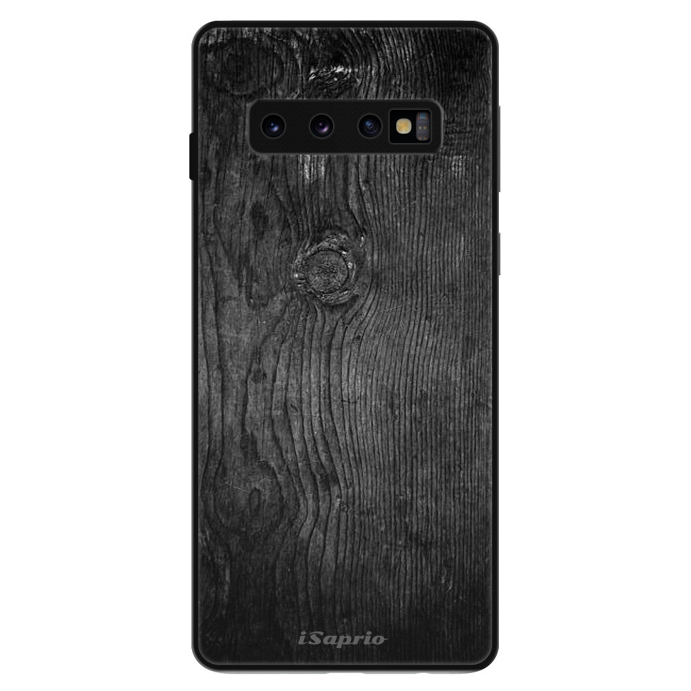 Lesklé puzdro Exclusive iSaprio - Black Wood 13 - Samsung Galaxy S10