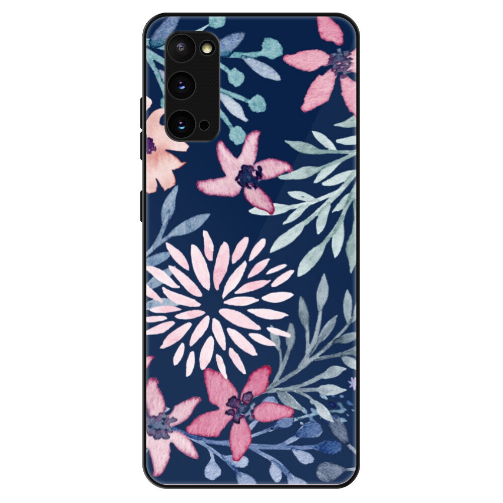 Lesklé puzdro Exclusive iSaprio - Leaves on Blue - Samsung Galaxy S20