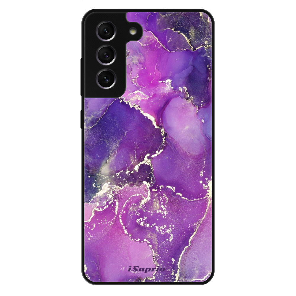 Lesklé puzdro Exclusive iSaprio - Purple Marble 10 - Samsung Galaxy S21 FE 5G