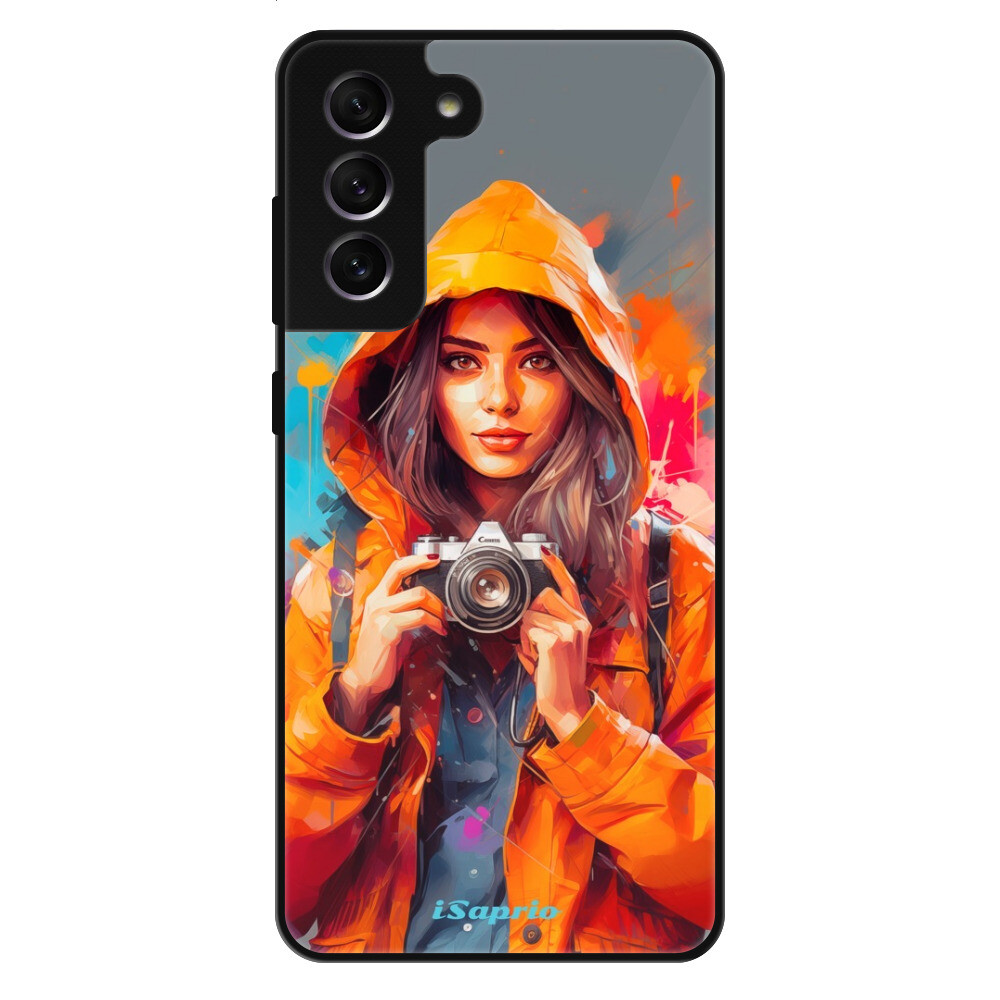 Lesklé puzdro Exclusive iSaprio - Girl with Camera - Samsung Galaxy S21 FE 5G