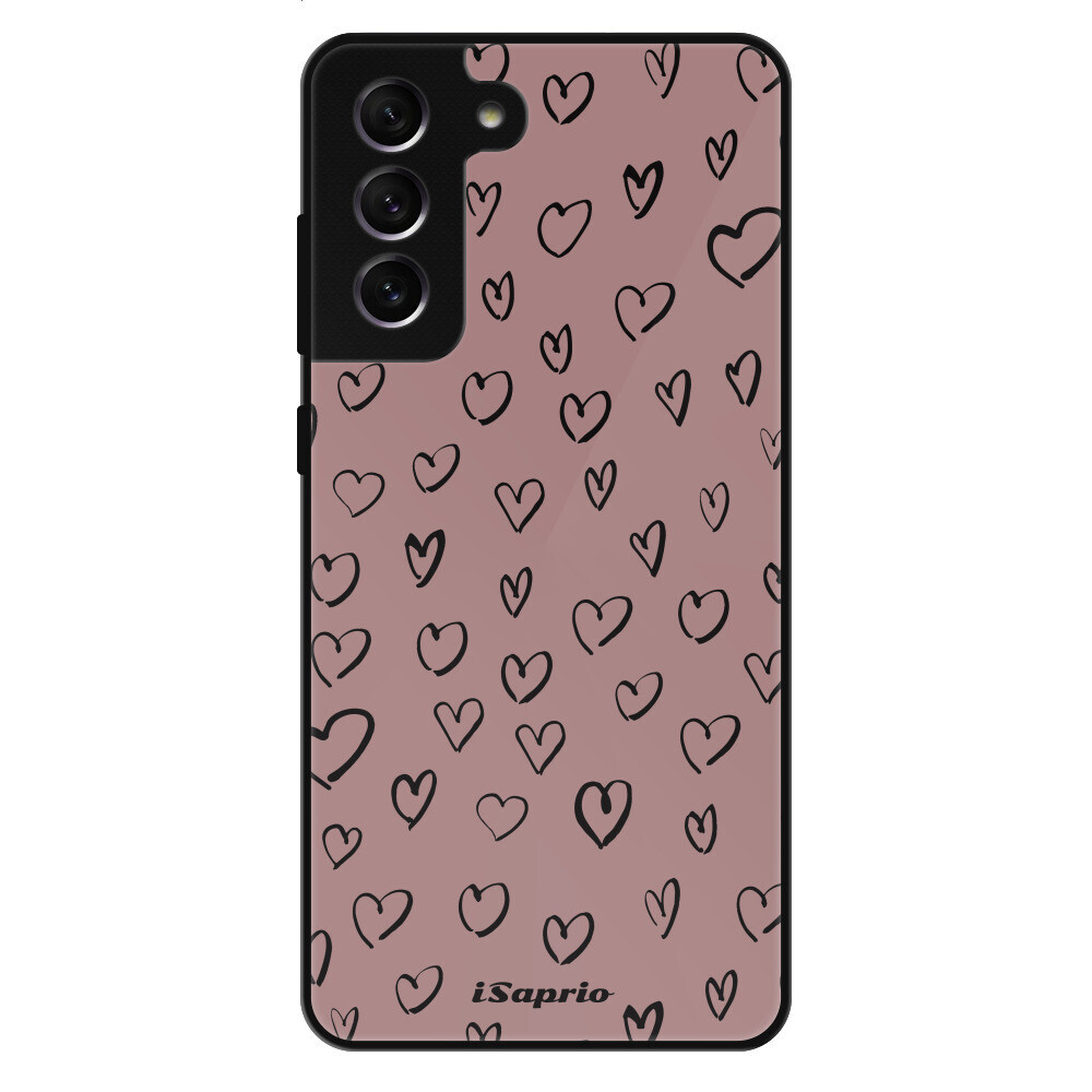 Lesklé puzdro Exclusive iSaprio - Heart Dark - Samsung Galaxy S21 FE 5G