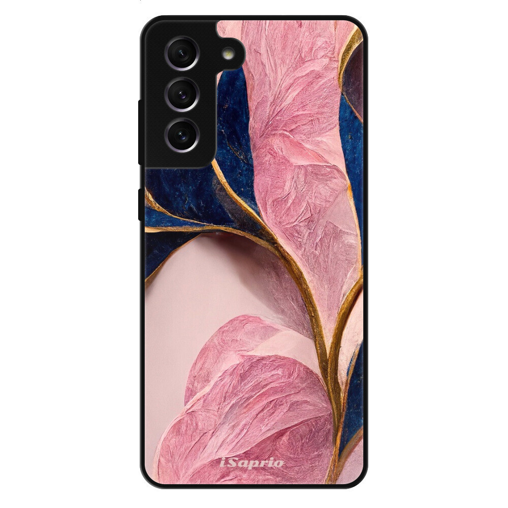 Lesklé puzdro Exclusive iSaprio - Pink Blue Leaves - Samsung Galaxy S21 FE 5G