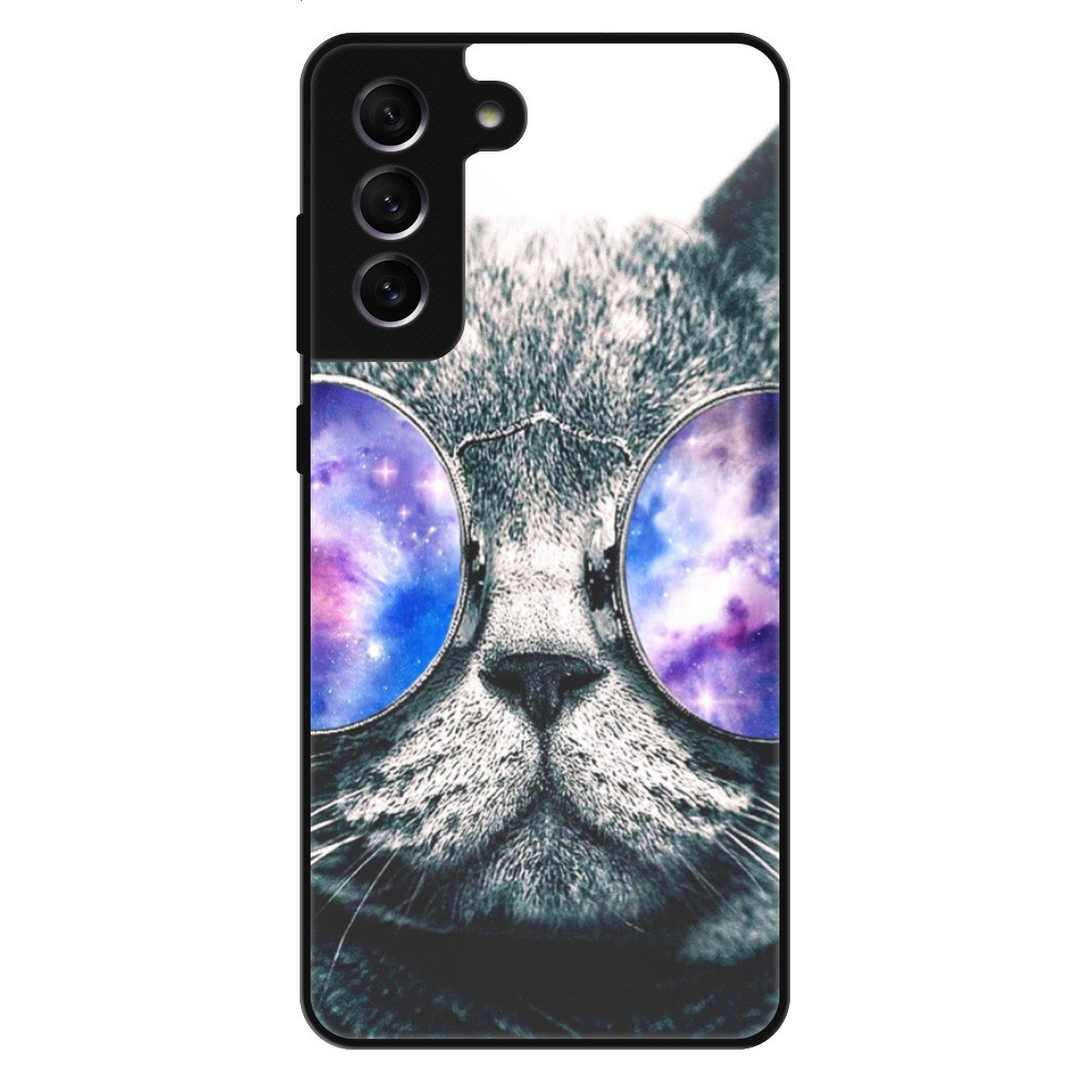 Lesklé puzdro Exclusive iSaprio - Galaxy Cat - Samsung Galaxy S21 FE 5G
