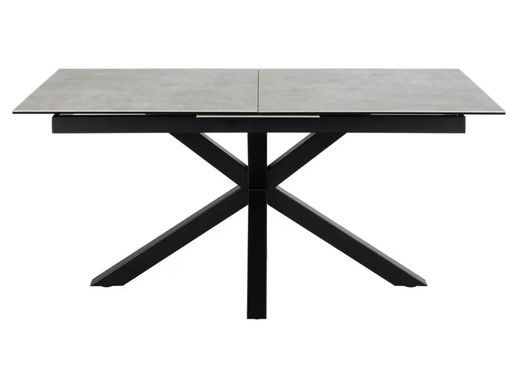 Jídelní rozkládací stůl Heaven 168/210 cm šedý/černý