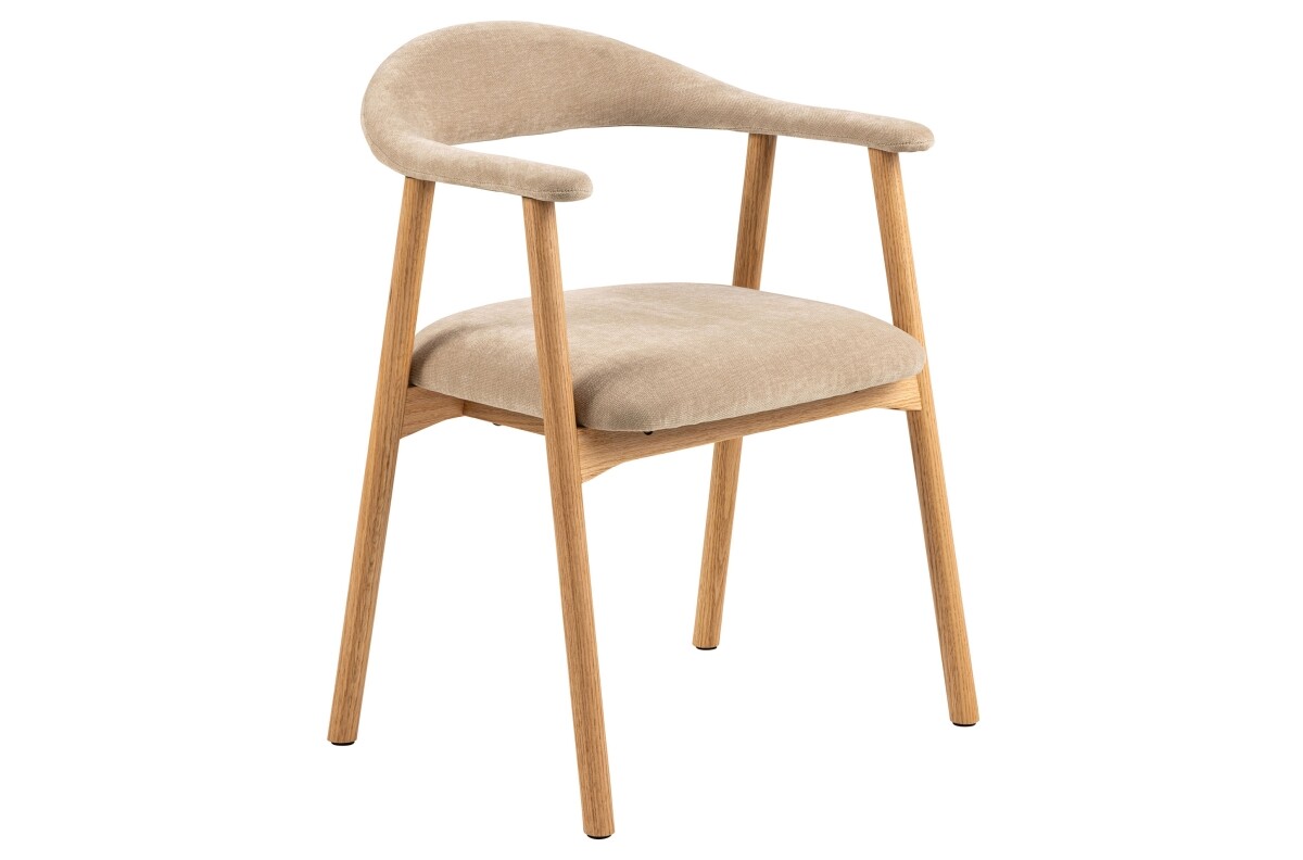 Jídelní židle Addi z masivu béžová/dub přírodní