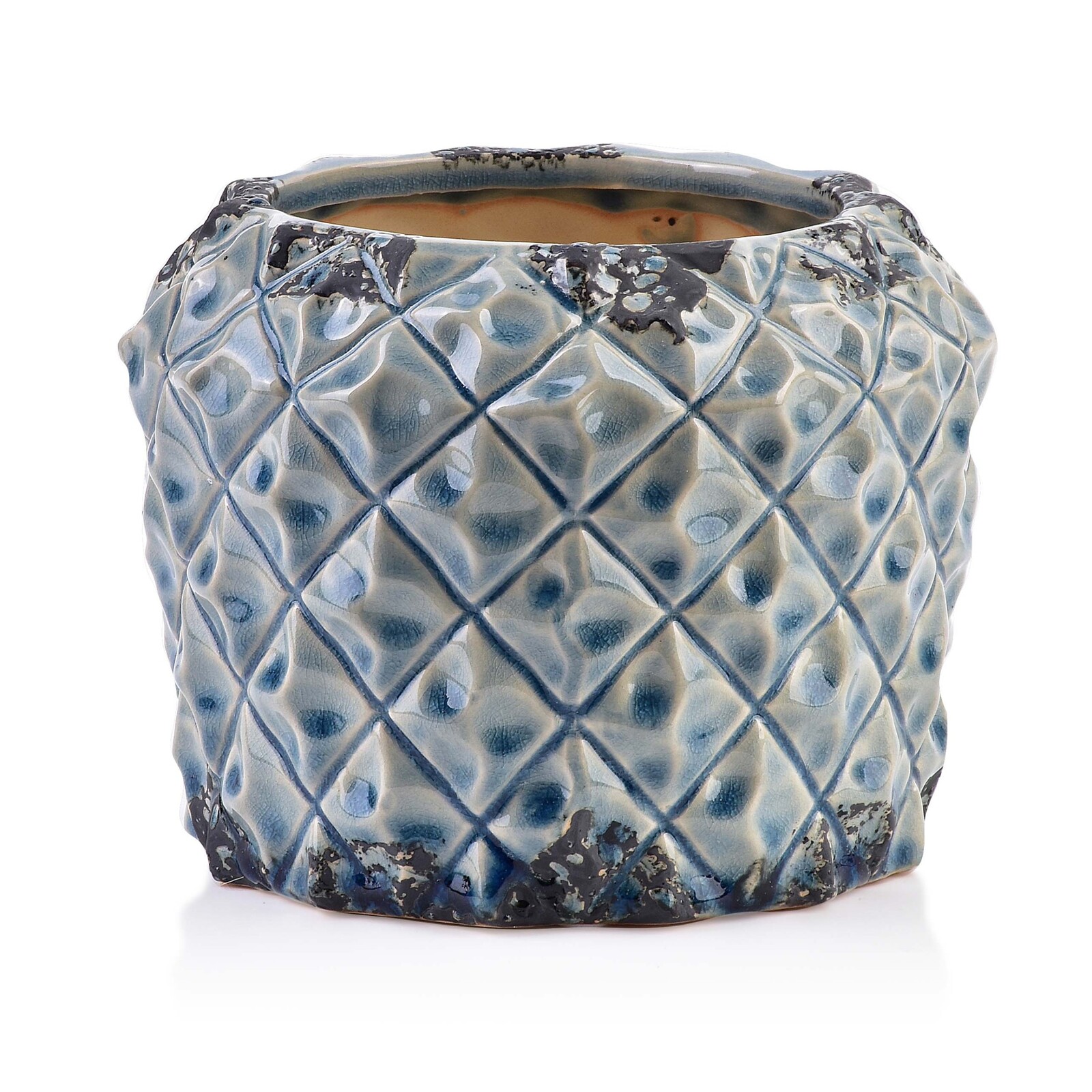 Květináč TAMANI LIGHT II 15x11,5 cm modrý