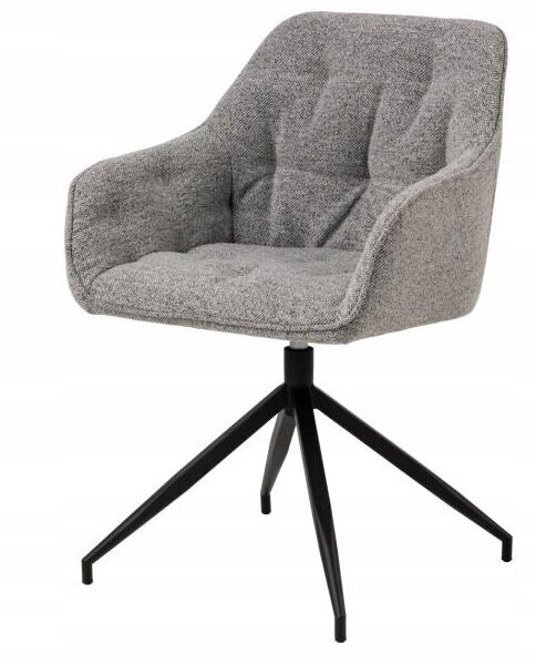 Otočné jídelní křeslo Brooke šedé