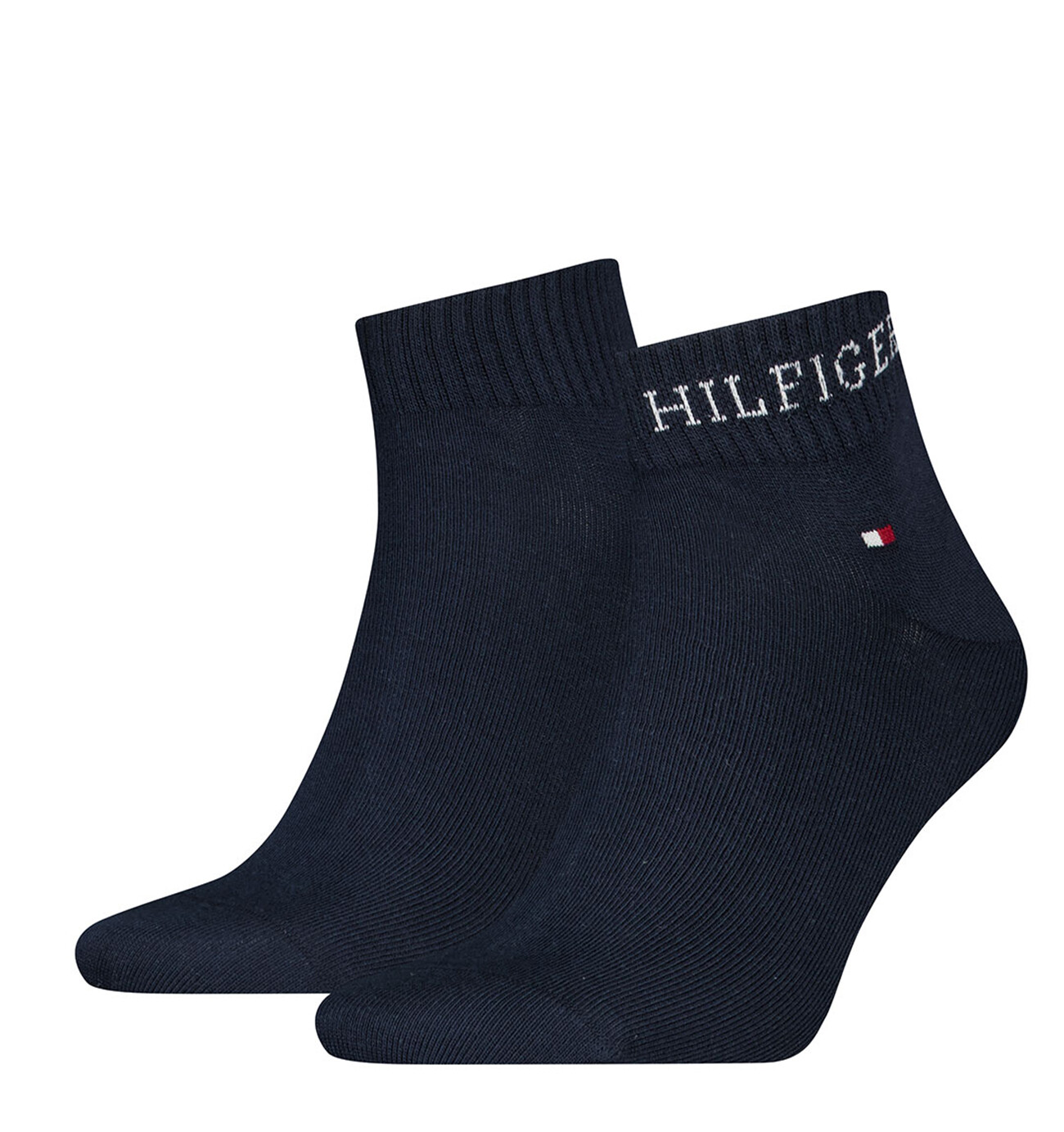 TOMMY HILFIGER - ponožky 2PACK HILFIGER logo iconic navy quarter