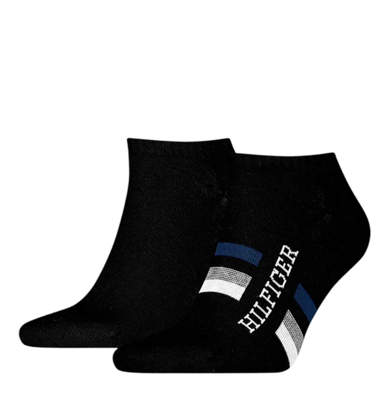 TOMMY HILFIGER - 2PACK logo HILFIGER iconic black členkové ponožky