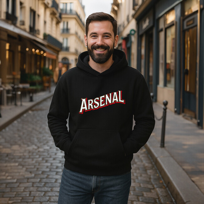 Arsenal 6 pánska mikina čierna - 5XS (116)