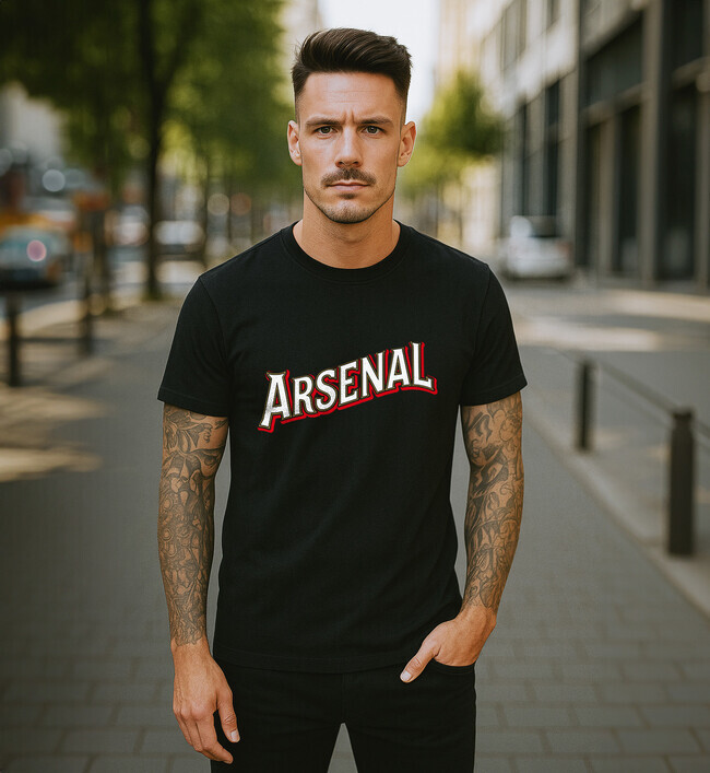 Arsenal 6 pánske tričko čierne - 5XS (116)