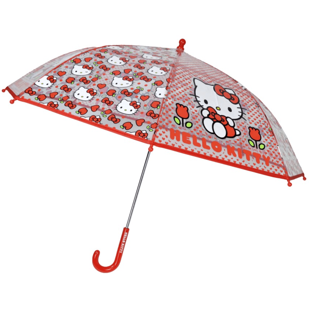 Hello Kitty automatický dáždnik 48 cm červený