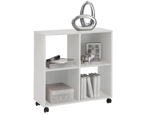 Regál na kolieskach Sprint, biely%