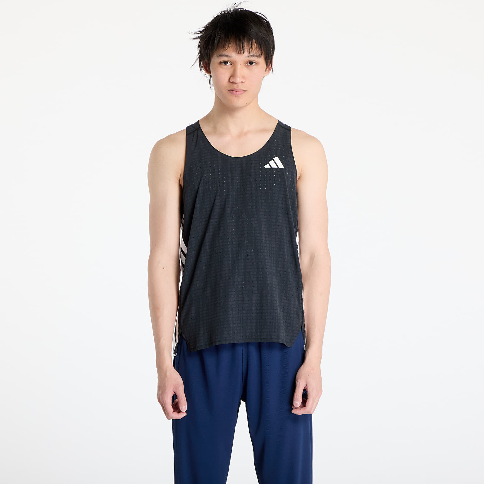 Tielko adidas Adizero Running Singlet Dark Grey/ Carbon/ Black S
