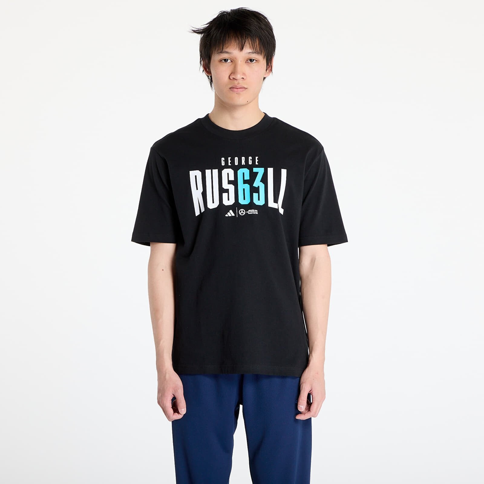 Tričko adidas x Mercedes AMG Petronas Formula One Team George Russell Tee Black S