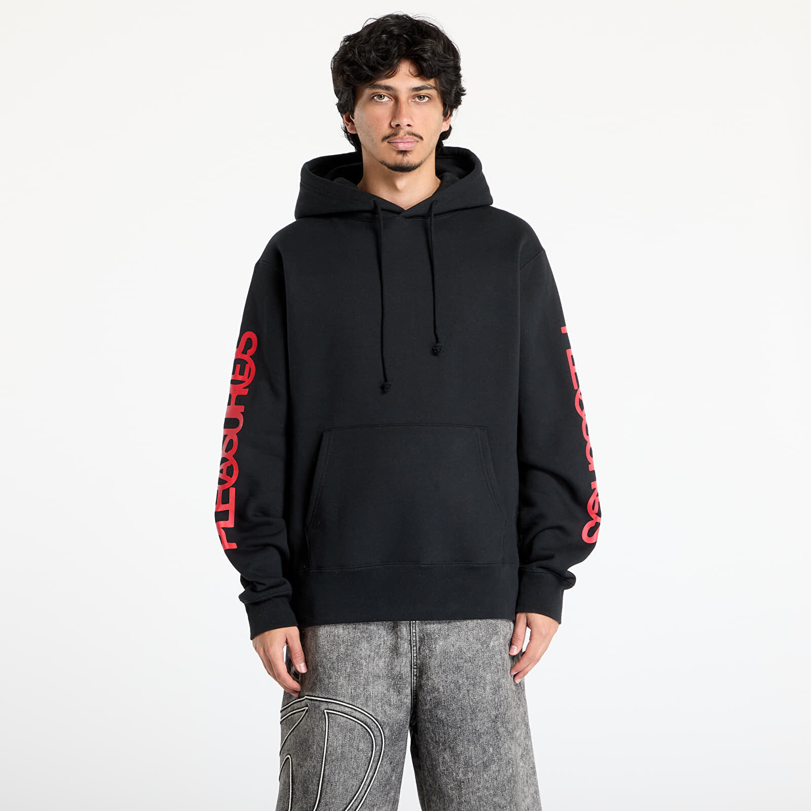 Mikina PLEASURES Fanzine Hoodie Black S