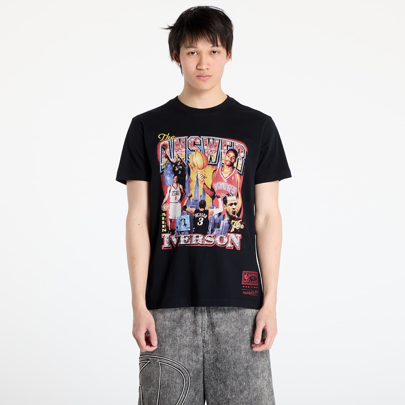 Tričko Mitchell & Ness NBA 76Ers Allen Iverson Bootleg Tee Black M