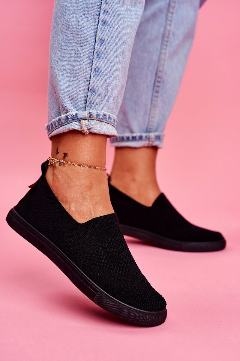 BIG STAR SHOES Dámska sklz-on čierna veľká hviezda
