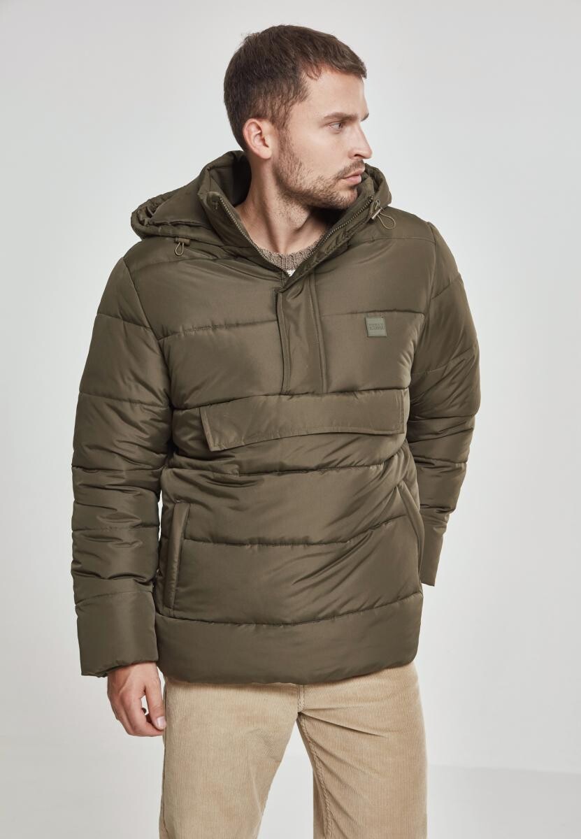 Pull Over Puffer Jacket dark olive