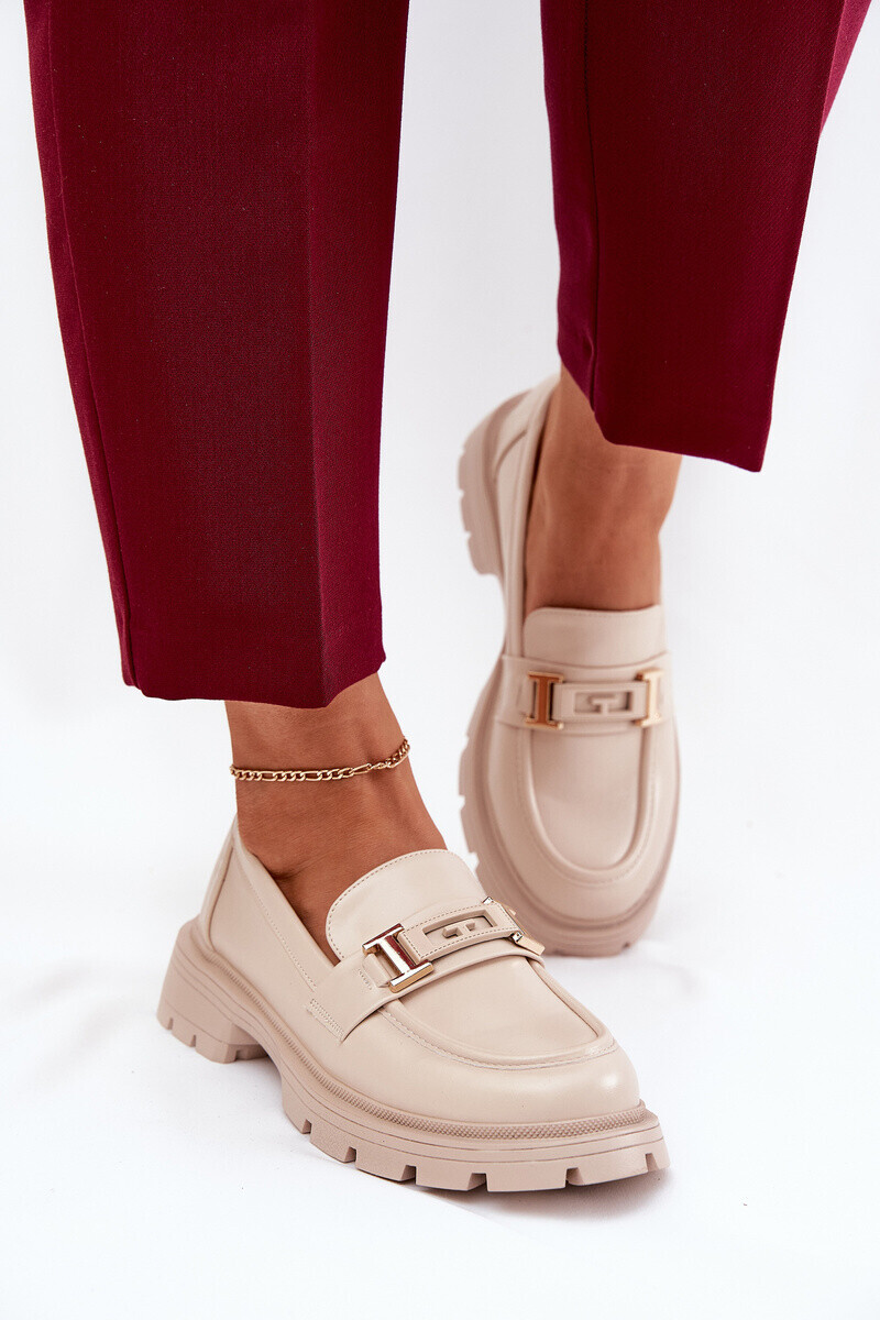 Boto Dámske Mokasíny Z Eko Kože Béžové Lomnela