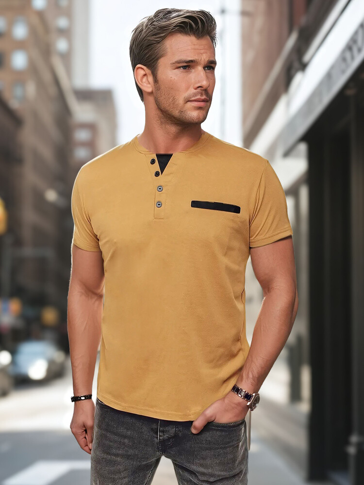 Koszulka męska polo khaki Dstreet