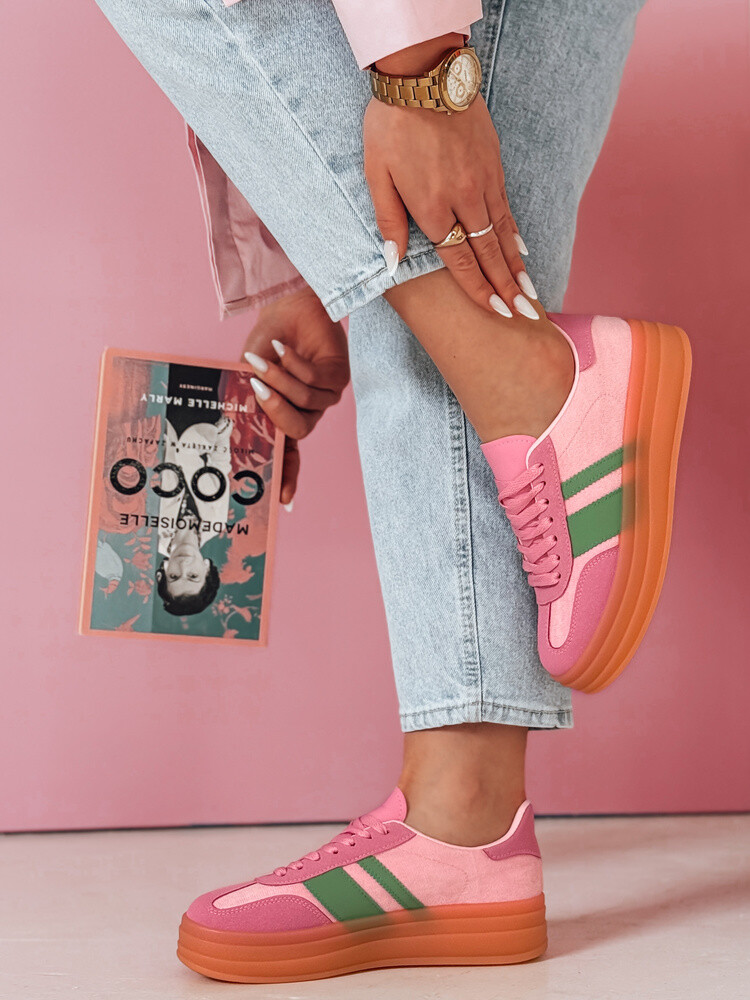 Sneakersy damskie MOTIONA  fioletowe Dstreet