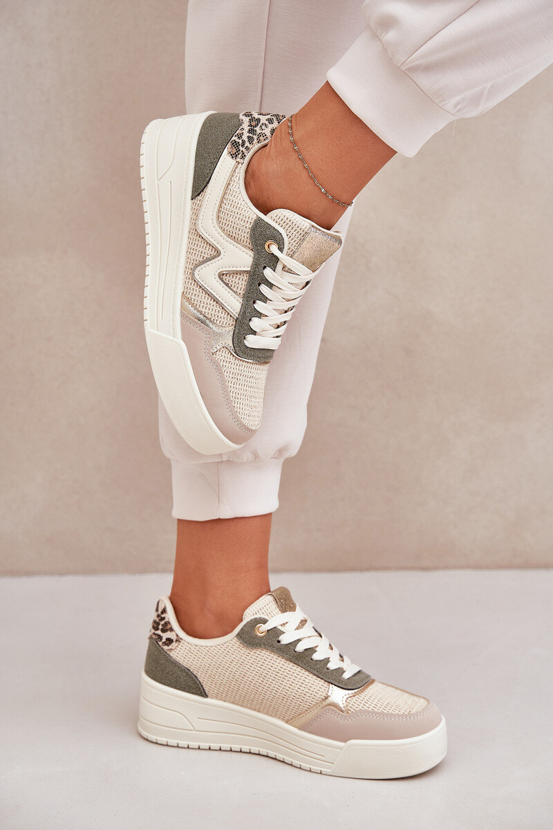 Boto Dámske Športové Topánky Na Platforme Leopardie Zelené Lorori