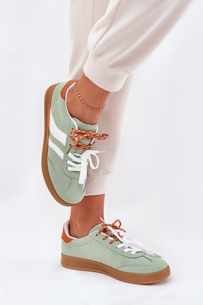 Boto Nízke Dámske Tenisky S Dvojitým Šnurovaním Zelené Ventus