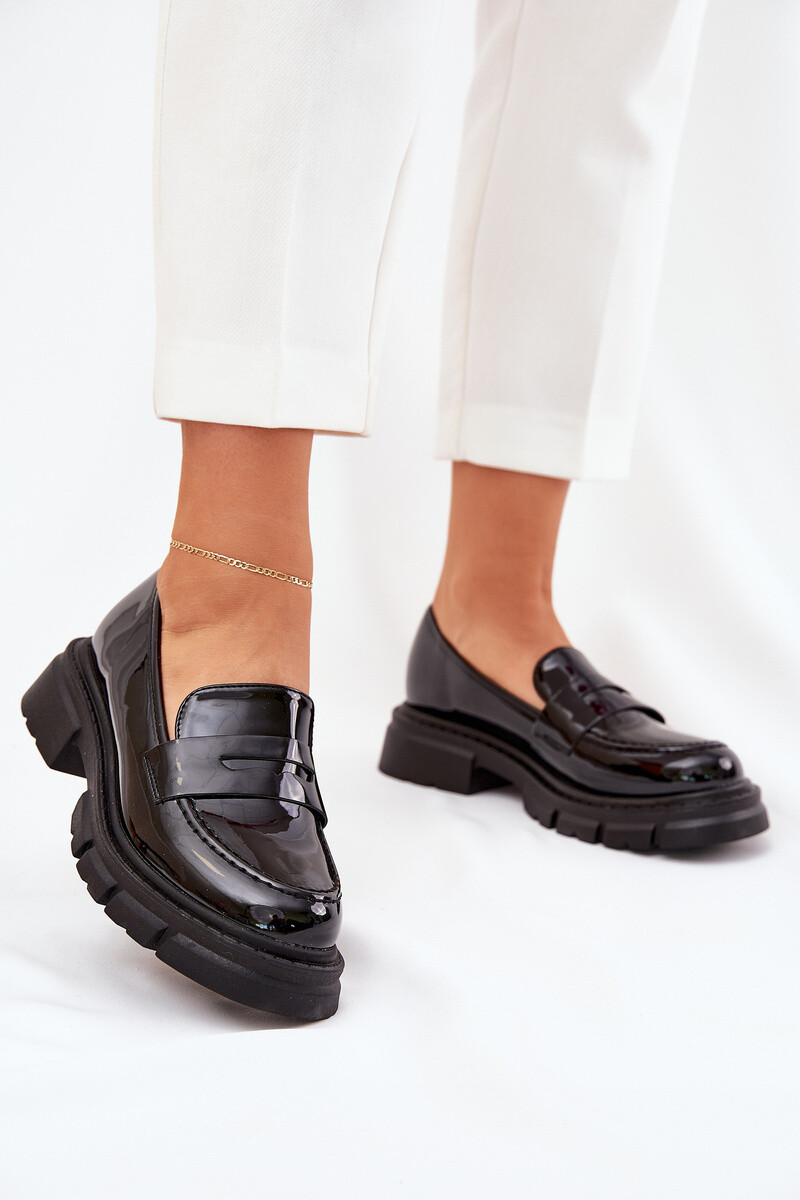 Boto Lakované Dámske Mokasíny Čierne Elearionna