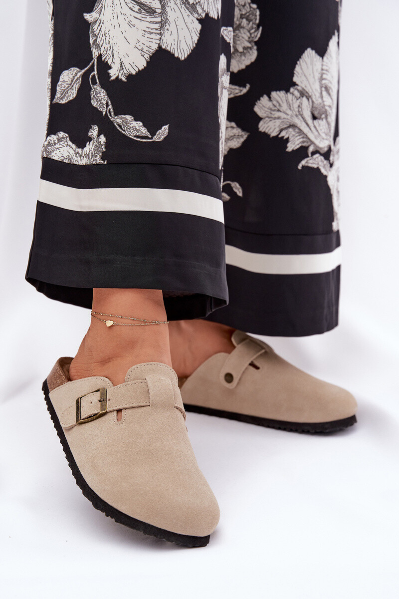 BIG STAR SHOES Semišové Dámske Klompy S Prackou Big Star