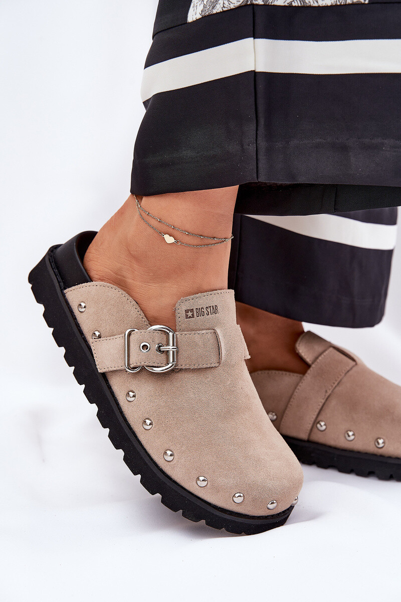 BIG STAR SHOES Semišové Papuče Dámske Na Platforme Big Star