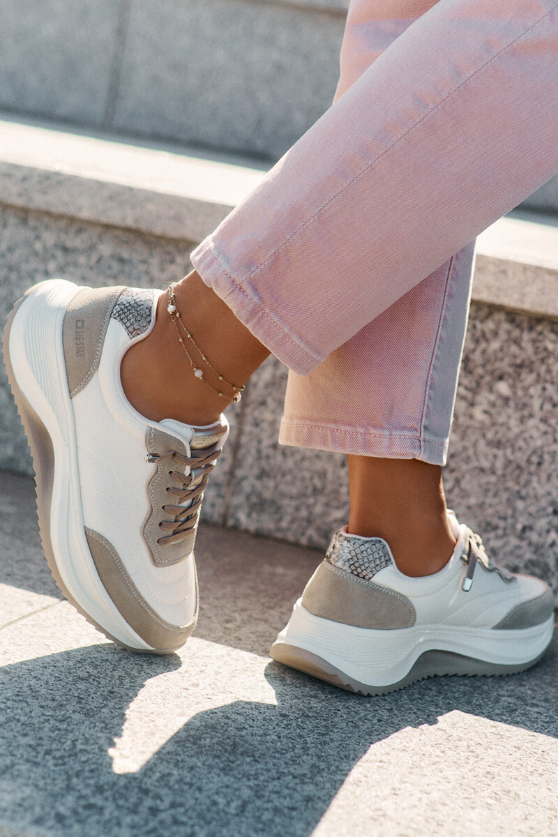 BIG STAR SHOES Dámske semišové tenisky na platforme Big Star