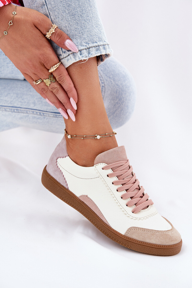 Dámske Kožené Tenisky Zazoo N1220 Biele