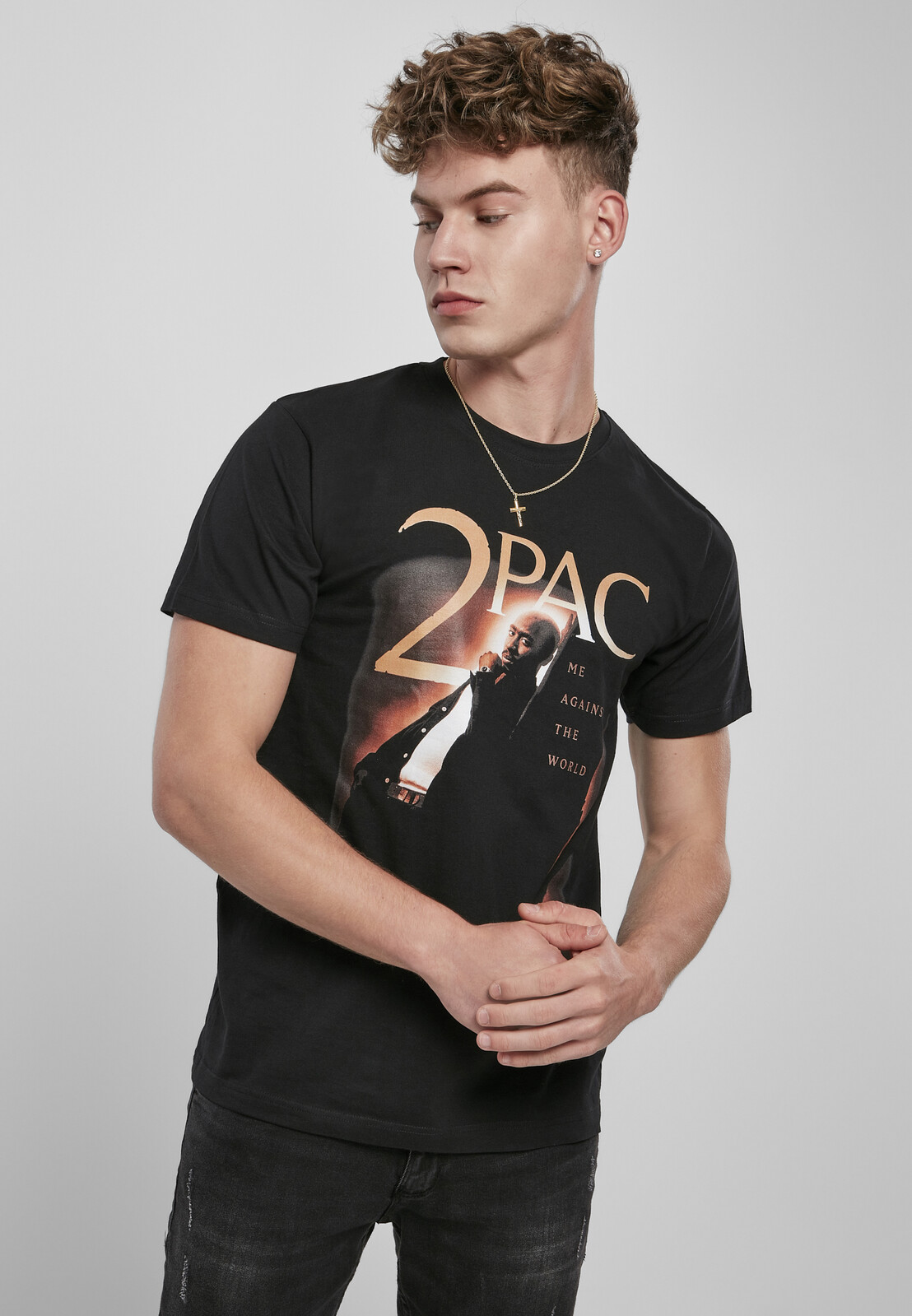 Black T-shirt Tupac Me Against The World Cover